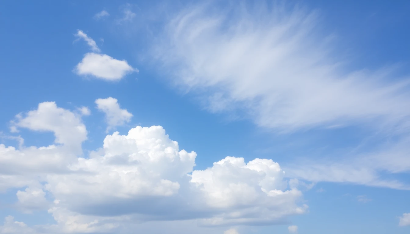 Cloudy sky with various cloud formations