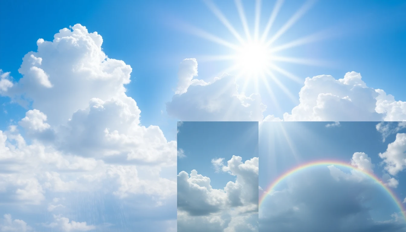 Beautiful weather phenomena collage