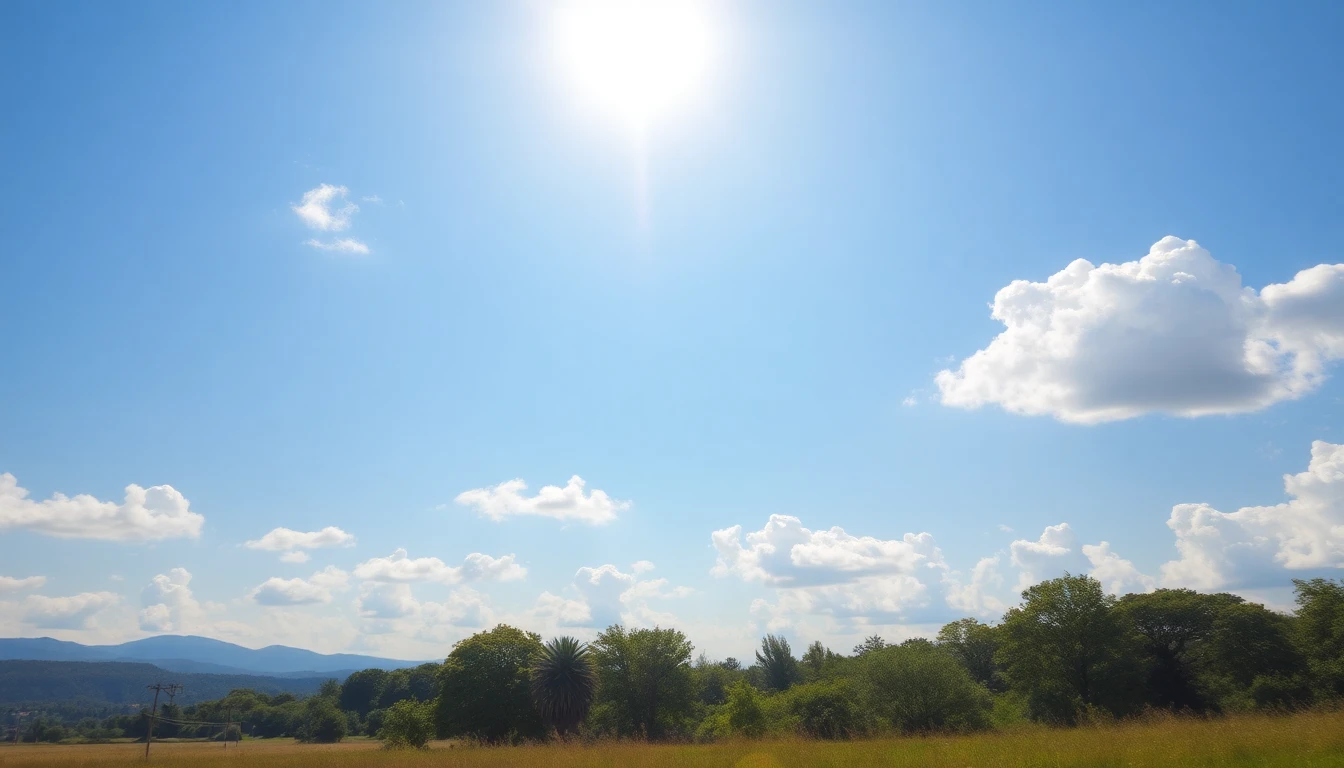 Sunny weather with clear blue sky