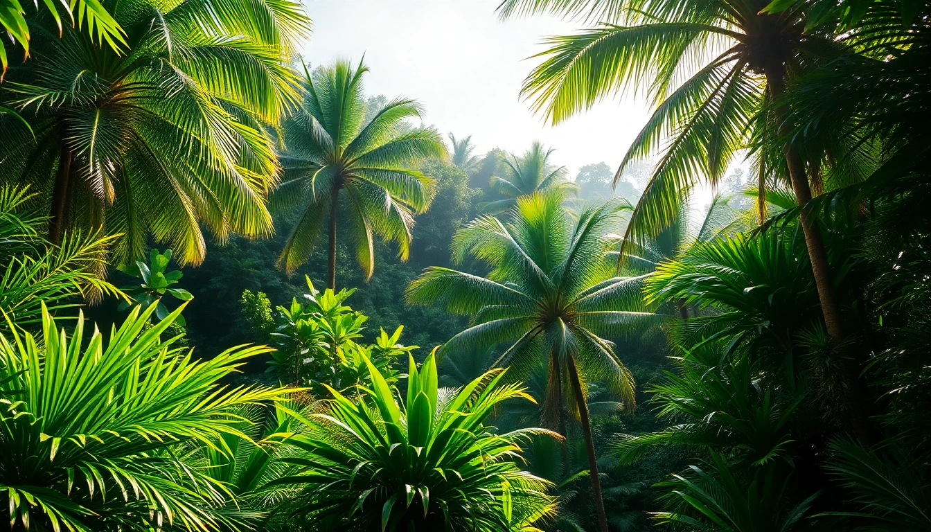 Lush tropical rainforest landscape