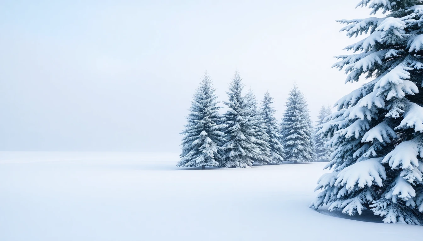 Winter landscape with snow-covered trees